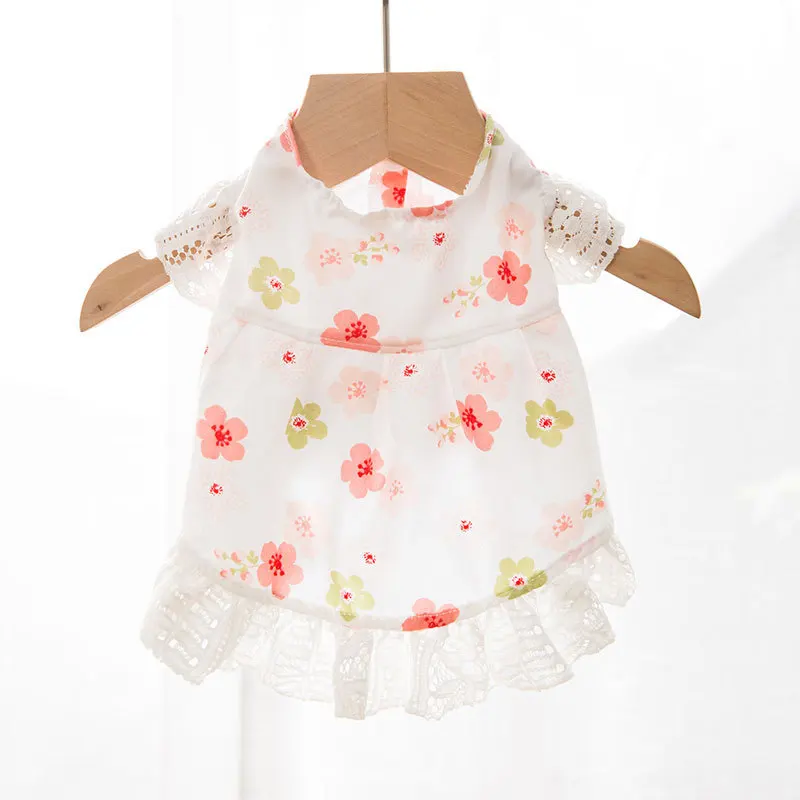 

Summer Pet Cute Princess Sakura Dog Dress for Yorkies Breathable Skirt Pets Puppy Clothes for Small Dogs Pomeranian Chihuahua
