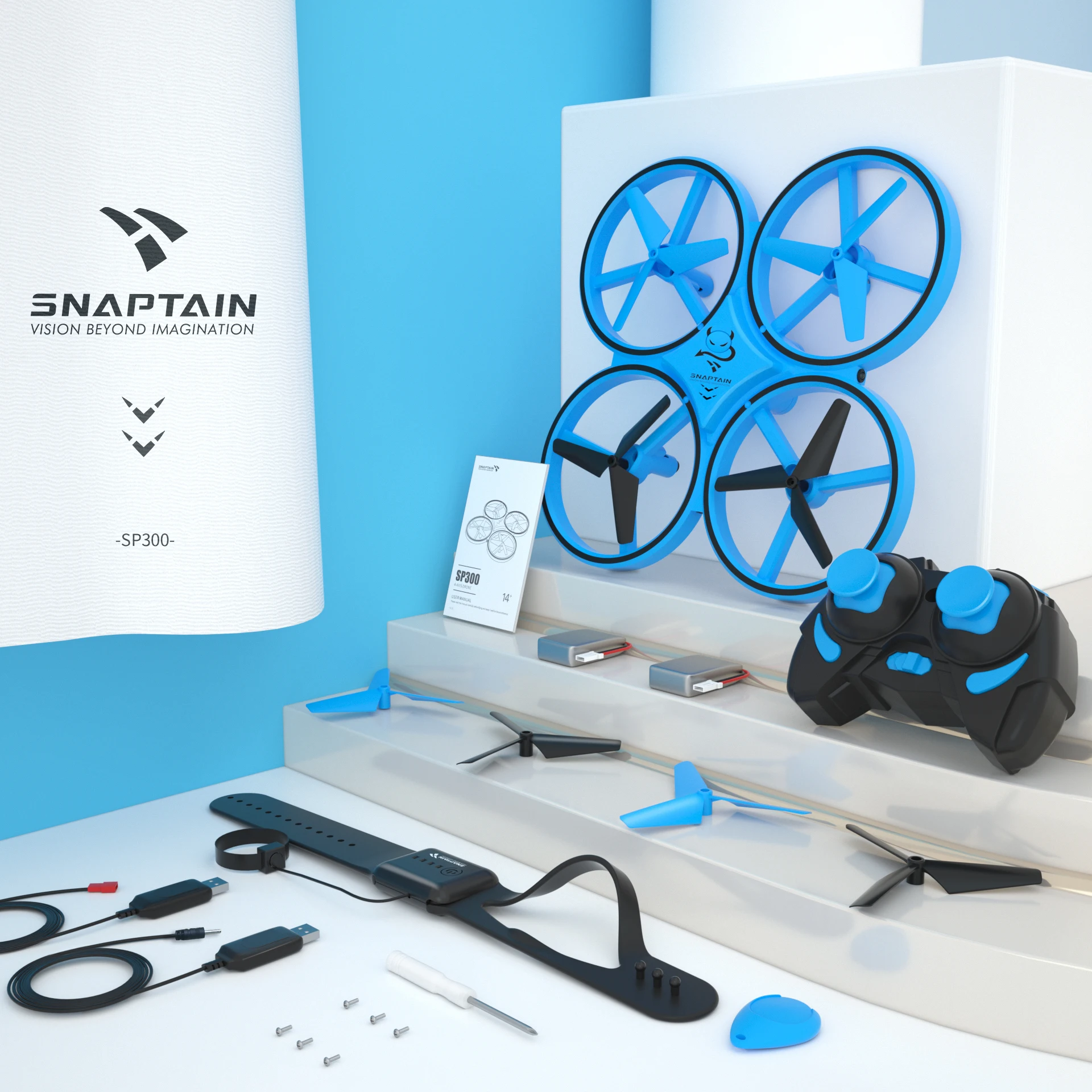 

Mini Drone SNAPTAIN SPC300MQ Hand Operated RC Quadcopter Long Flight Time Dron Easy Hand-operated Drones Toy For Kids gift RC