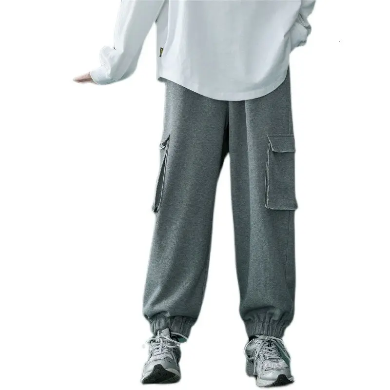 

Cotton Casual Pants Men's Fashion Multi-pocket Cargo Pants Men Streetwear Korean Loose Straight Pants Mens Joggers Sweatpants