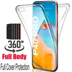 Мягкий чехол для Huawei Honor 9C, 8A, 8S, 10i, P40 Lite, E, P30, P20 Pro, Y7P, Y9, Y6S, Y5 360, с полным покрытием, с двойным силиконом, 2019