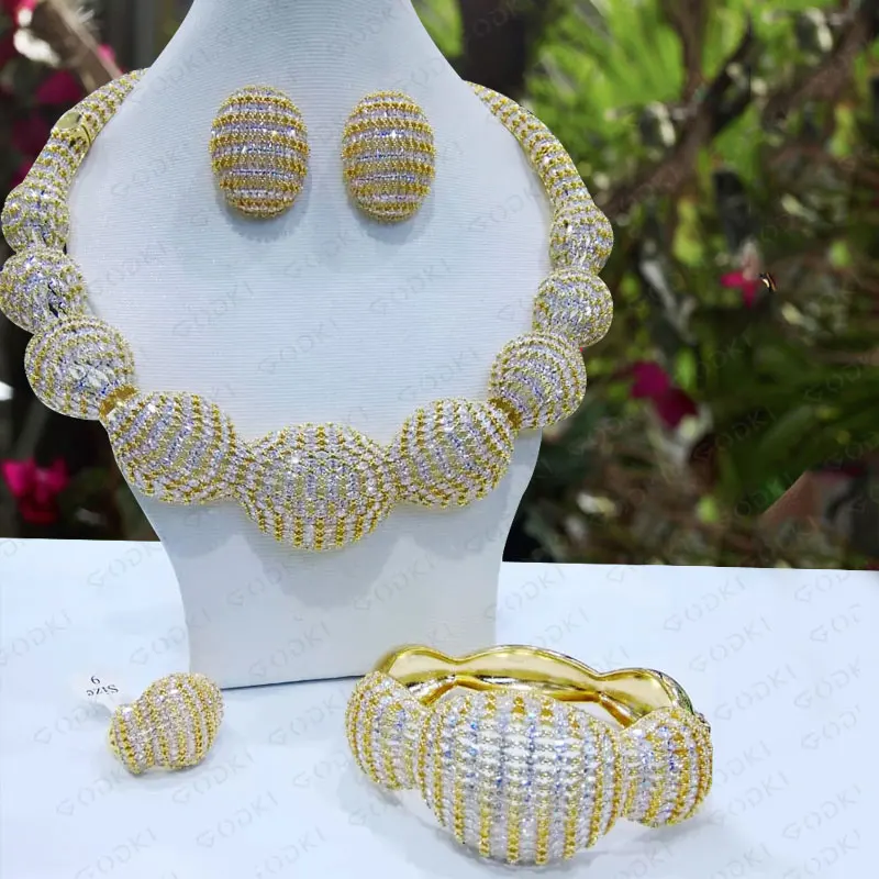 Набор ювелирных изделий для женщин GODKI набор из 4 дисковых шариков известного