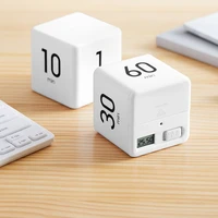 1pcs cube kitchen timer white color cubic timer minutes for time management kids timer workout timer cooking accessories
