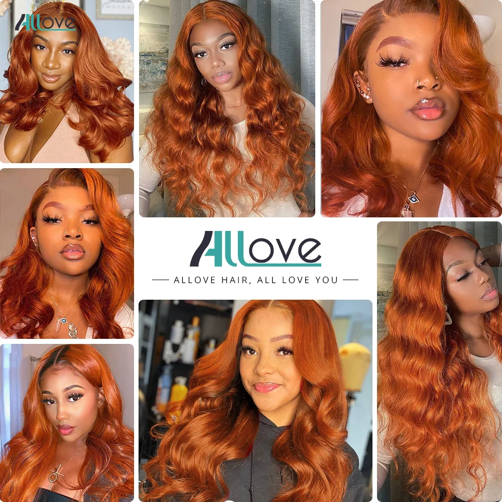 Имбирные оранжевые пряди бразильские пучки волнистых волос 100% наращивание