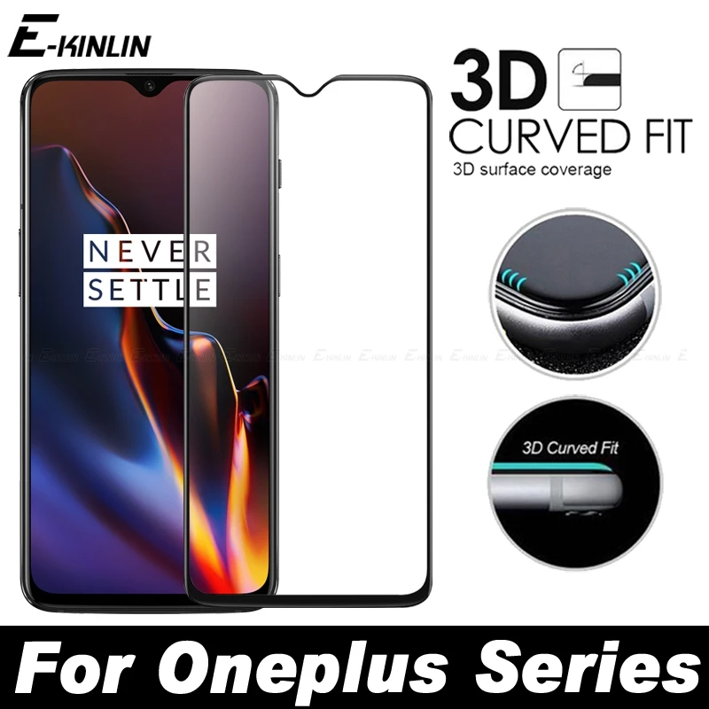 

Полное покрытие 3D Edge изогнутое закаленное стекло для OnePlus Ace 10 10R 10T 9R 9RT 9 8T 8 Pro 7T 7 6T 6 5T 5 Защитная пленка для экрана