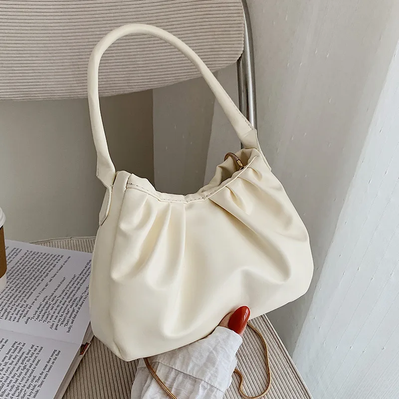 

Hand Cloud Purses and Handbag Soft Leather Clutches Women Dumpling Bag Vintage Leather Shoulder Bag Female Totes Bag Hand Bags