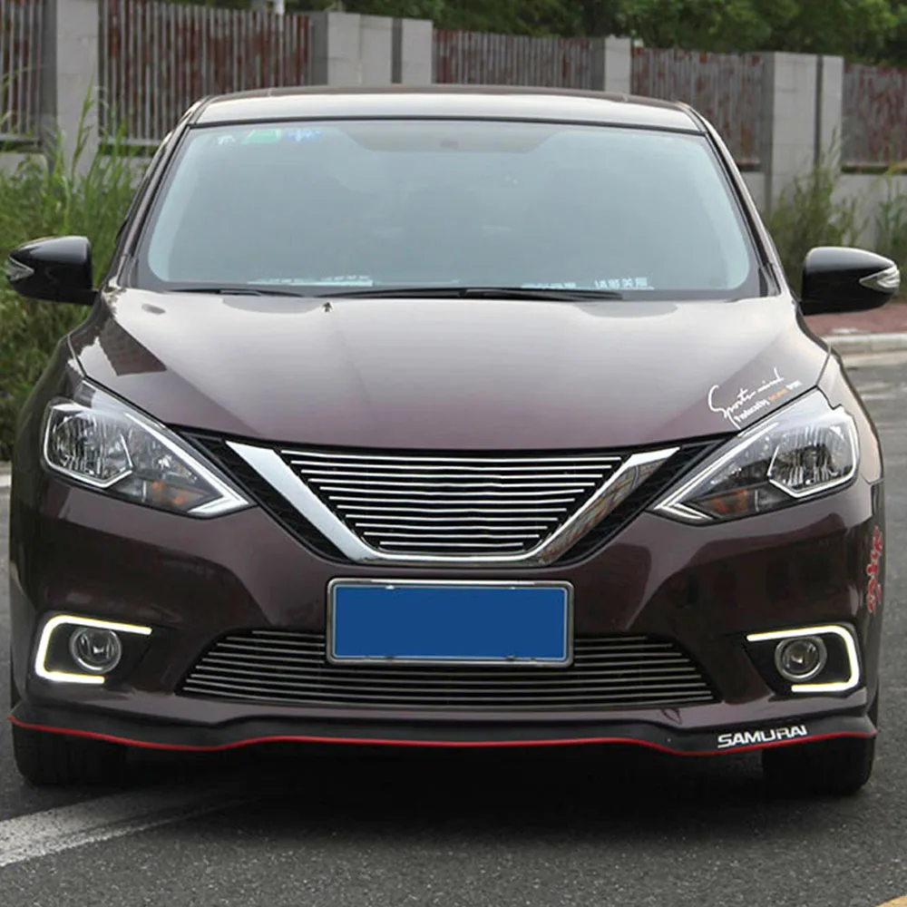 1 комплект автомобильных мигающих дневных ходовых огней для Nissan Sentra Sylphy 2016 2019