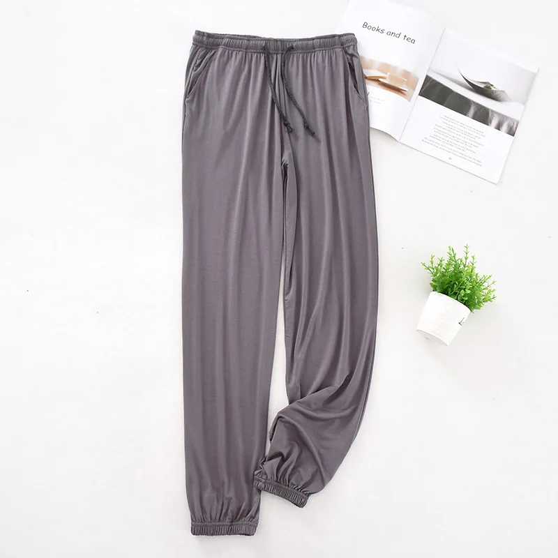 

Japanese new spring and autumn men's pajamas men's modal home pants tapered pants elastic loose large size trousers pajama pants