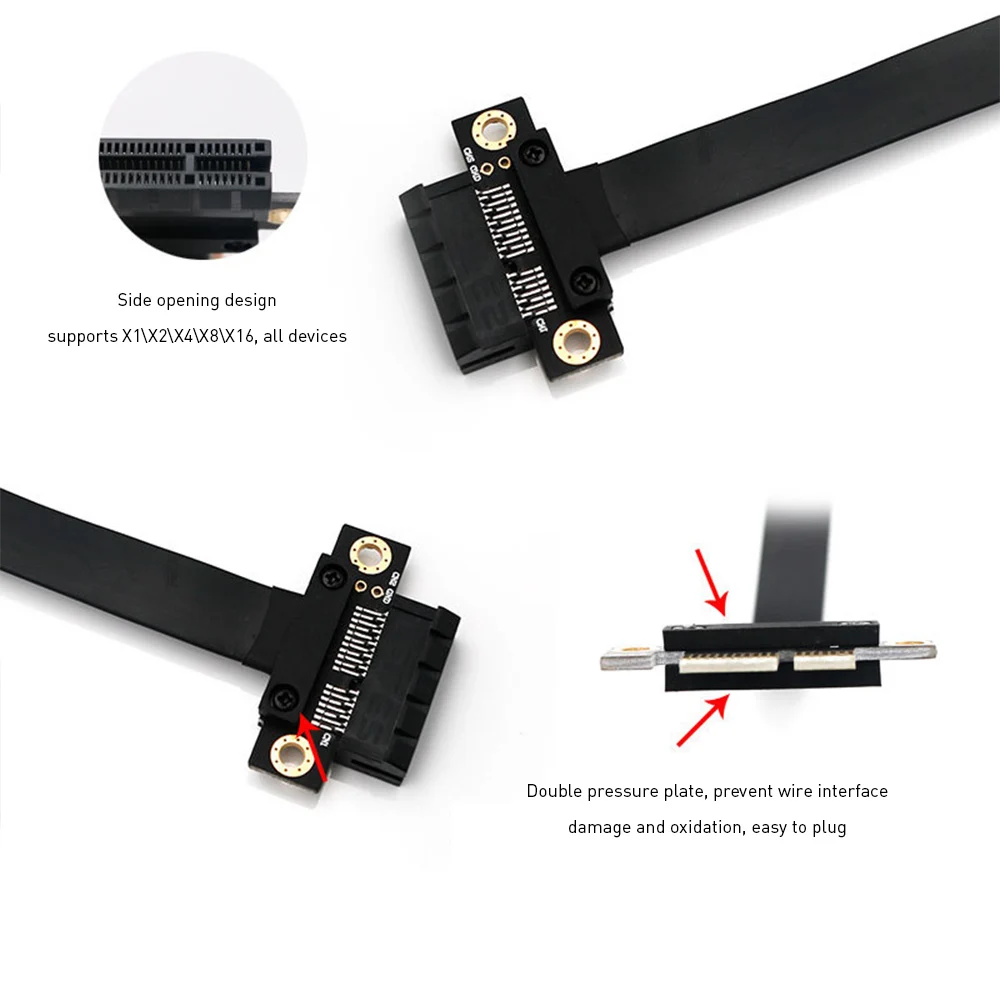 

90 Degree PCIE Riser Card Adapter Extension Cable PCI Express 36PIN 1X To 1X Extender Converter Adapter for Motherboard