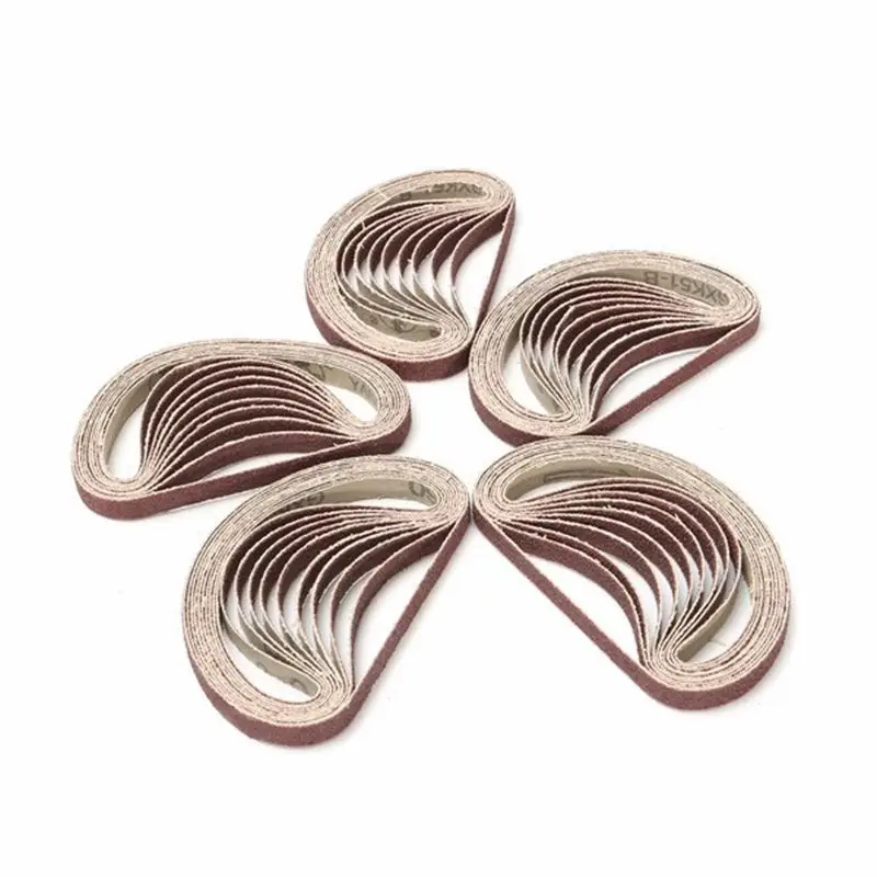 Шлифовальные ленты для угловой шлифовальной 10 шт./компл. 60 600 зернистость 15 мм x 452