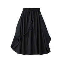 womens half skirt springsummer new womens black high waisted skirt loose pendulous a line skirt fashion clothing half skirt