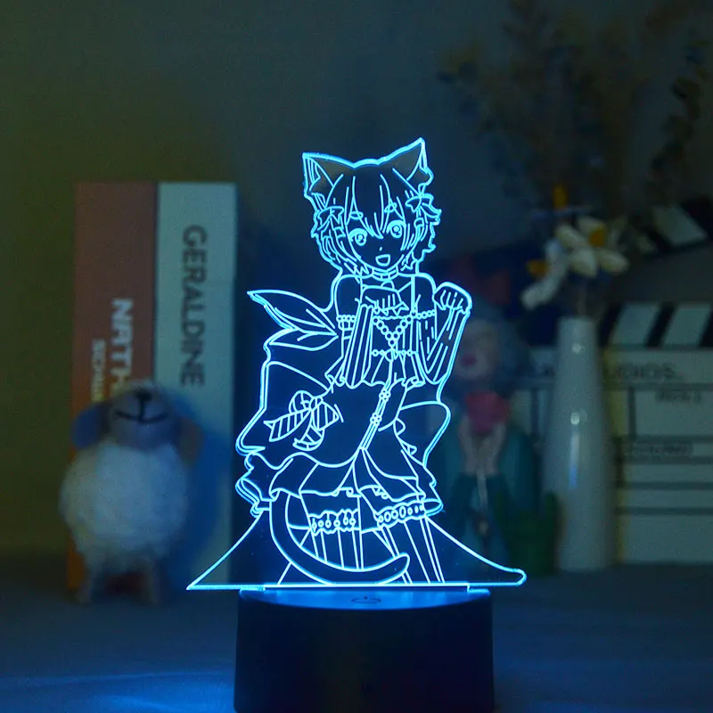 Re Zero Starting Life In Another World Led Night Light for Bedroom Deco Gift Nightlight Anime Waifu 3D Lamp Felix Argyle Ferris