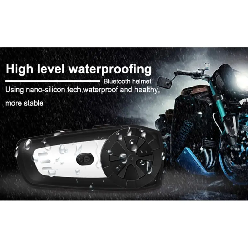 Motorcycle Helmet Intercom M6 Bluetooth Headset Waterproof Interphone H4GC | Автомобили и мотоциклы