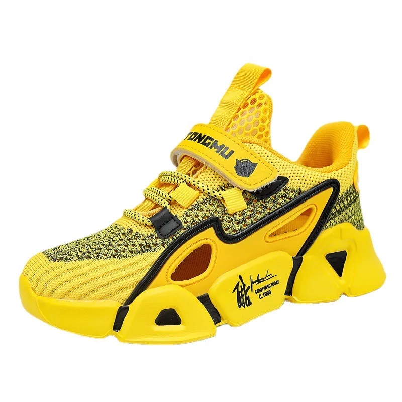 

Boys Net Shoes 2021 New Children's Summer Single Net Hollow Breathable Non-slip Toe Cap Sandals Soft Sole Kids Sports Shoes BS22