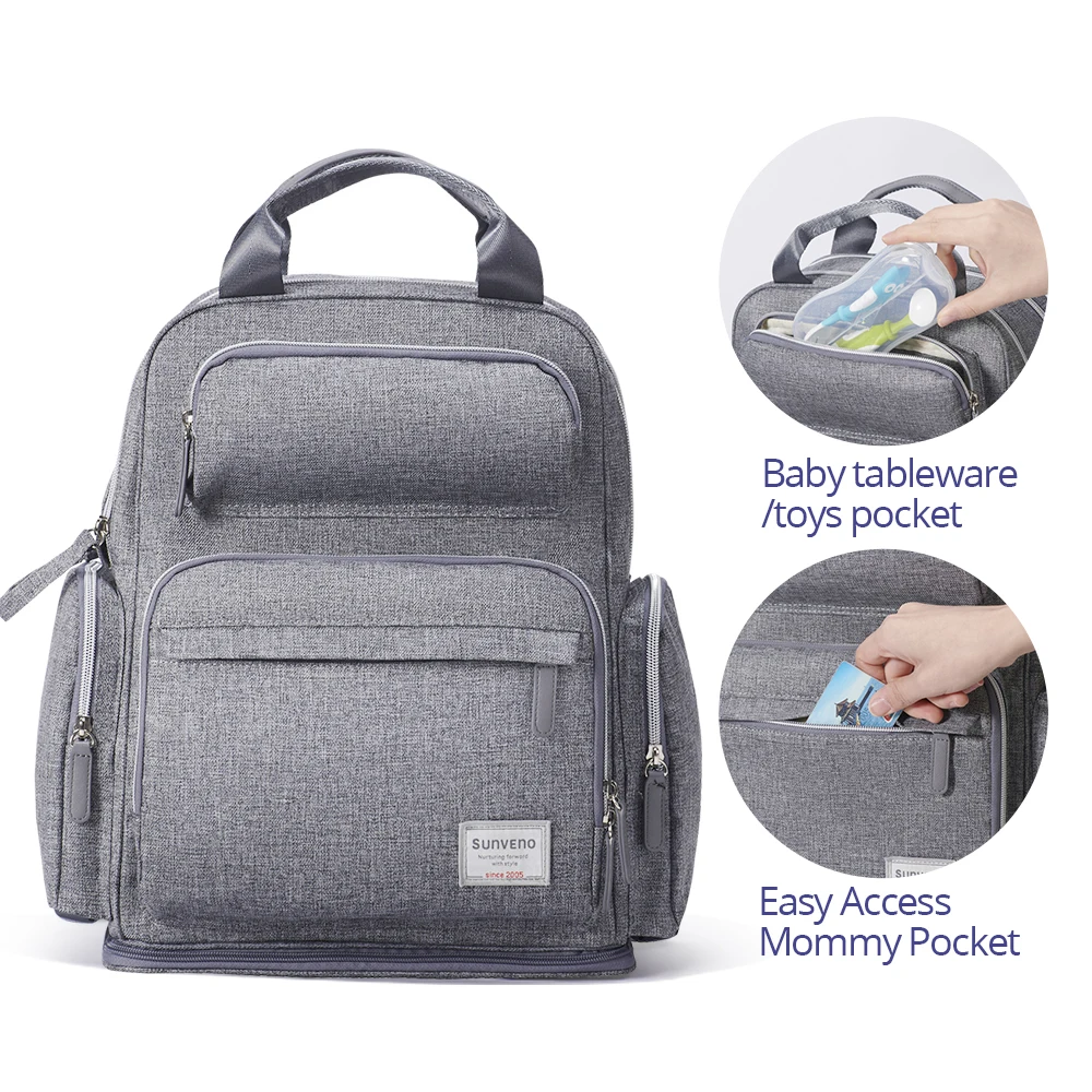 Сумка для подгузников SUNVENO рюкзак мам стильный детской коляски сумки мам|Сумки