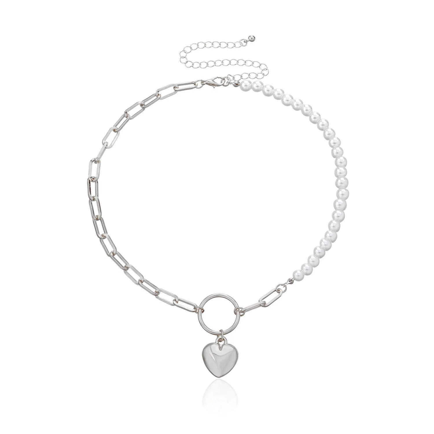 

Elegant White Imitation Pearl Choker Necklace Big Round Pearl Wedding Necklace for Women Charm Fashion Jewelry