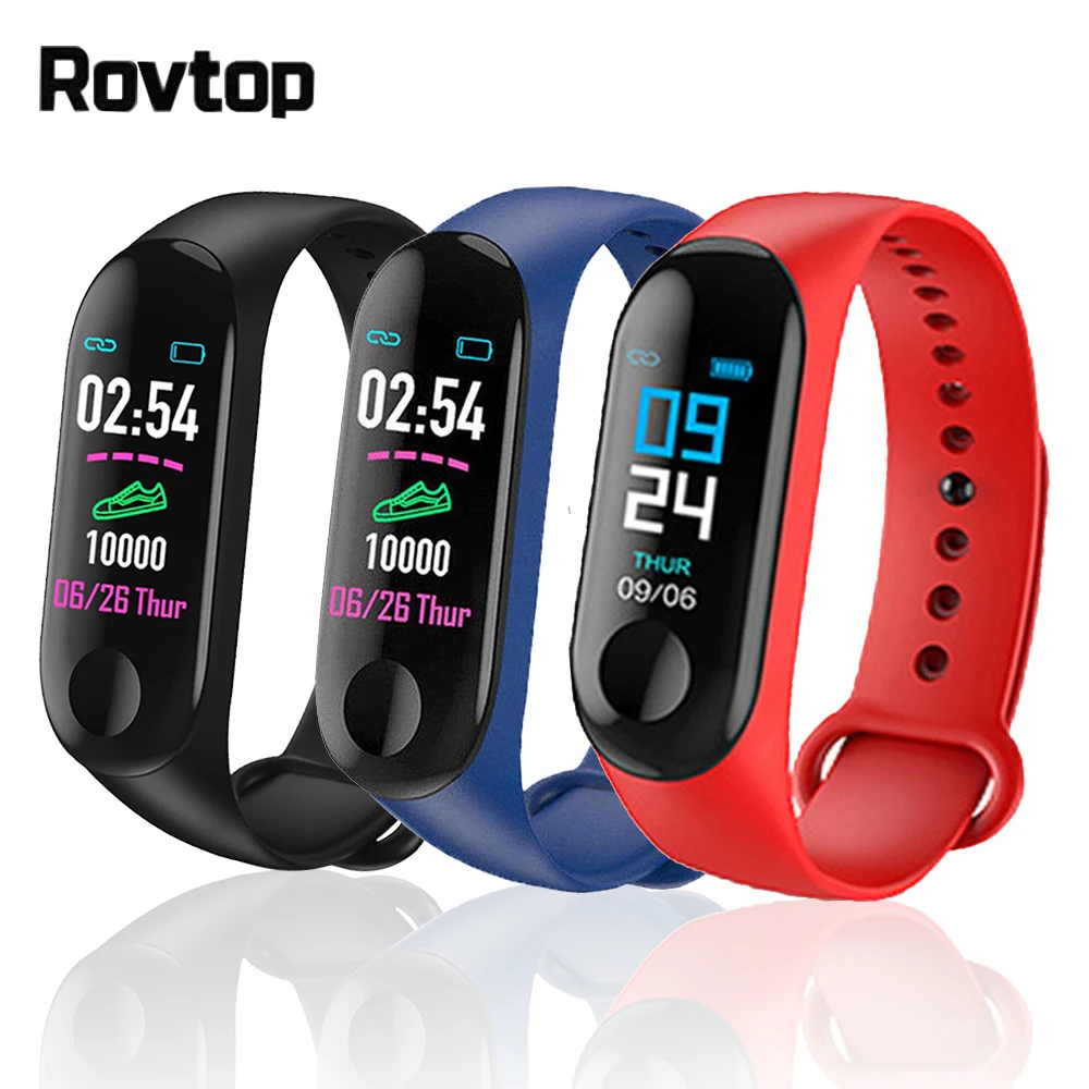 M3 Plus Умные часы для мужчин Спортивный электронный браслет-часы Монитор сердечного ритма Фитнес-монитор давления на запястье.