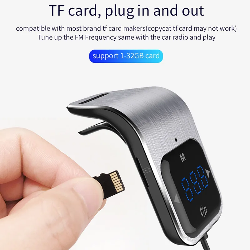 Fm передатчик Bluetooth автомобильный mp3 плеер FM модулятор беспроводной радиоадаптер