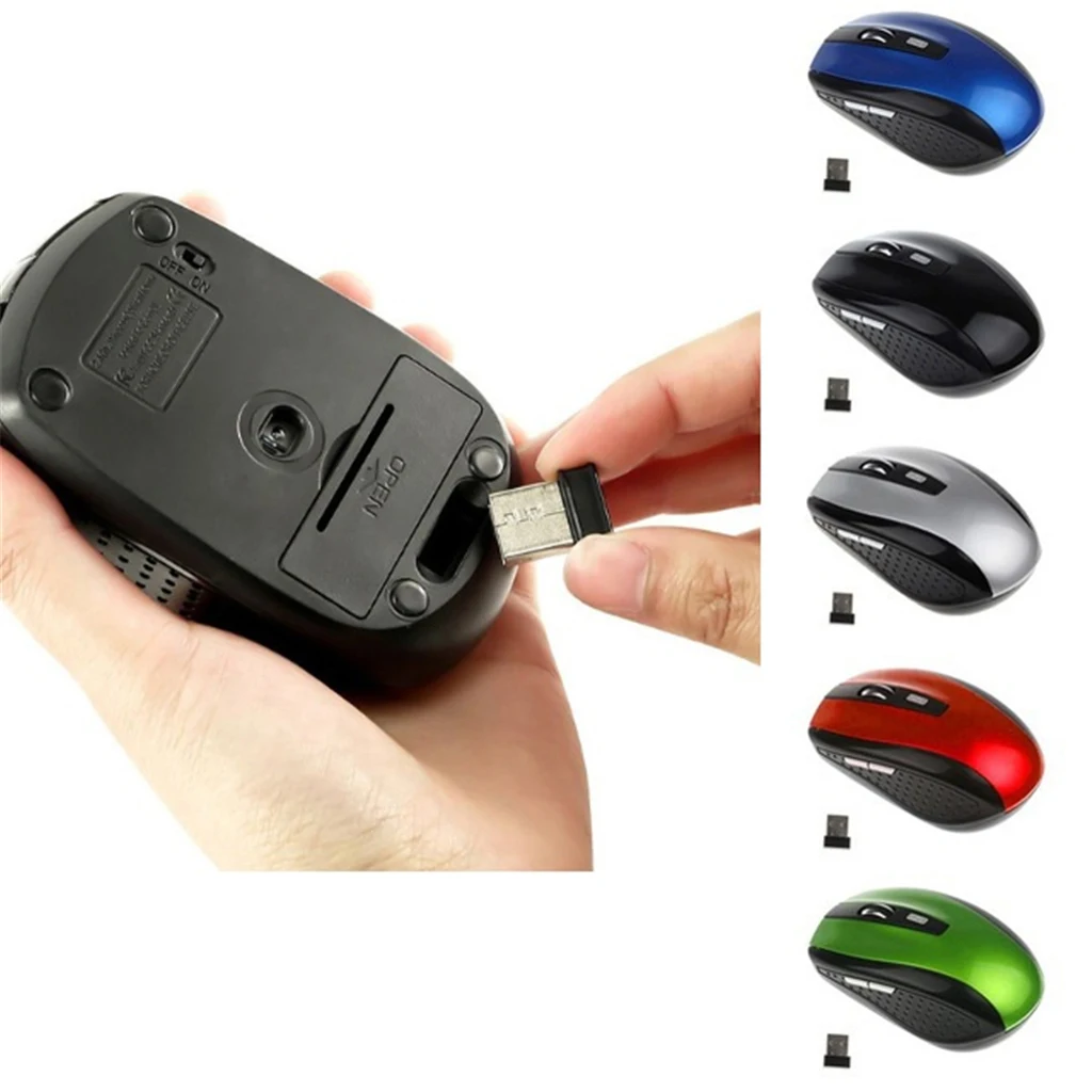 Беспроводная мышь 2 4G беспроводная оптическая для ноутбука с usb приемником 6