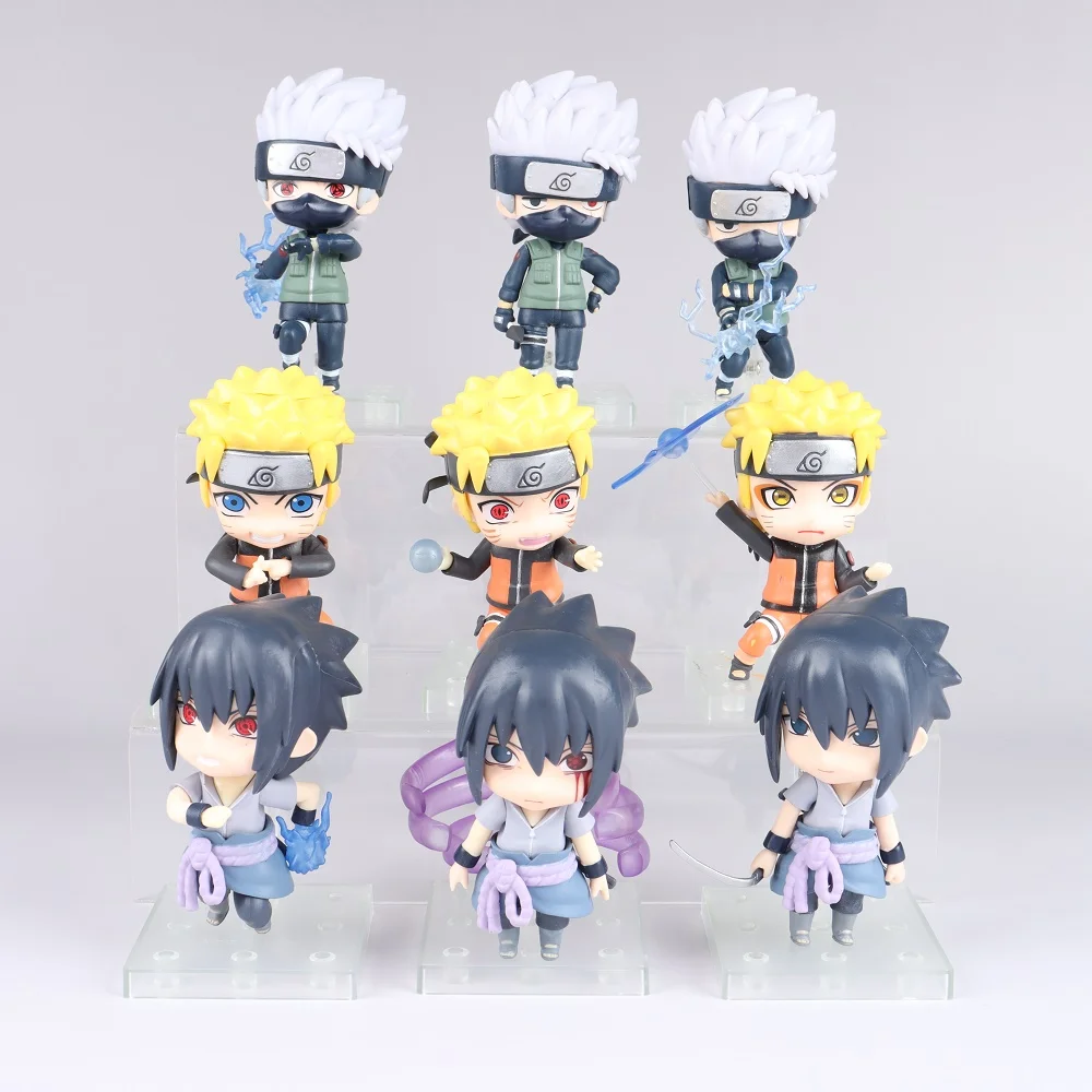 

9CM Anime Naruto figure toy Q version Uzumaki Naruto Haruno Sakura Uchiha Sasuke Itachi Kakashi Action figure model Ornaments to