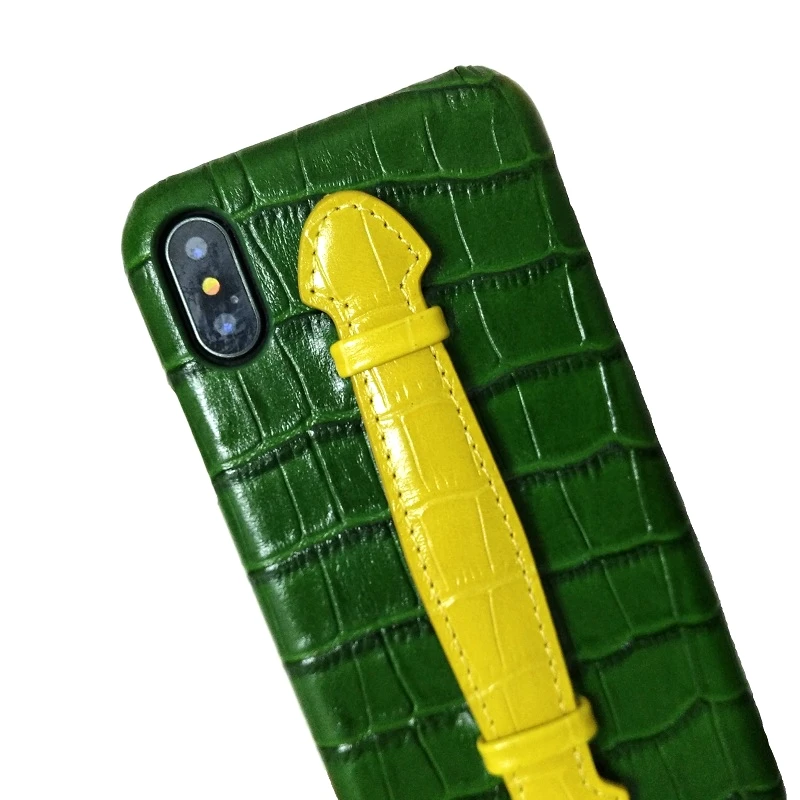 Сапоги из натуральной кожи ручной ремешок держатель чехол для iPhone X XS 10 телефон с