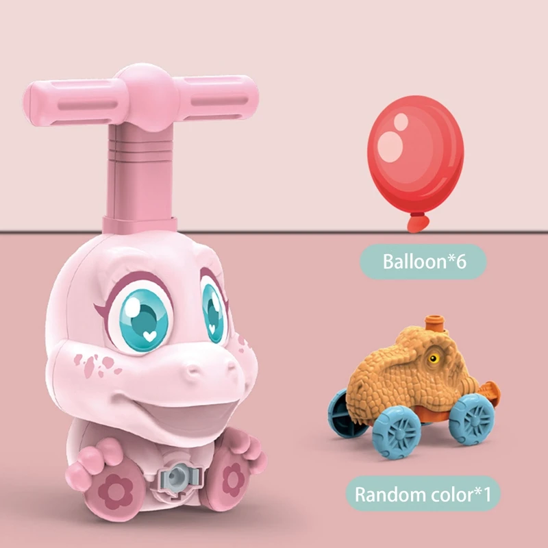 

New Fun Dinosaur Balloon Car The Color Of The Car And The Balloon Is Random Single/double 13.5*26cm