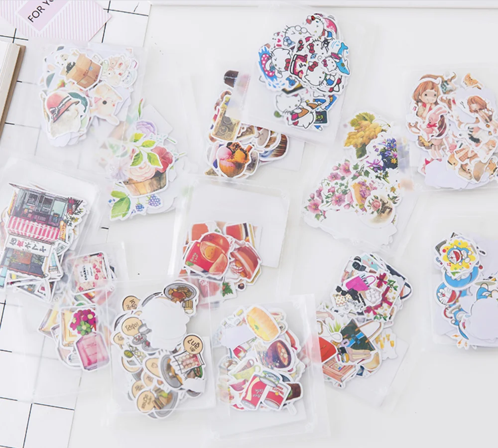 Цветы Растения кот Декоративные пуля журнал наклейки из бумаги васи Скрапбукинг