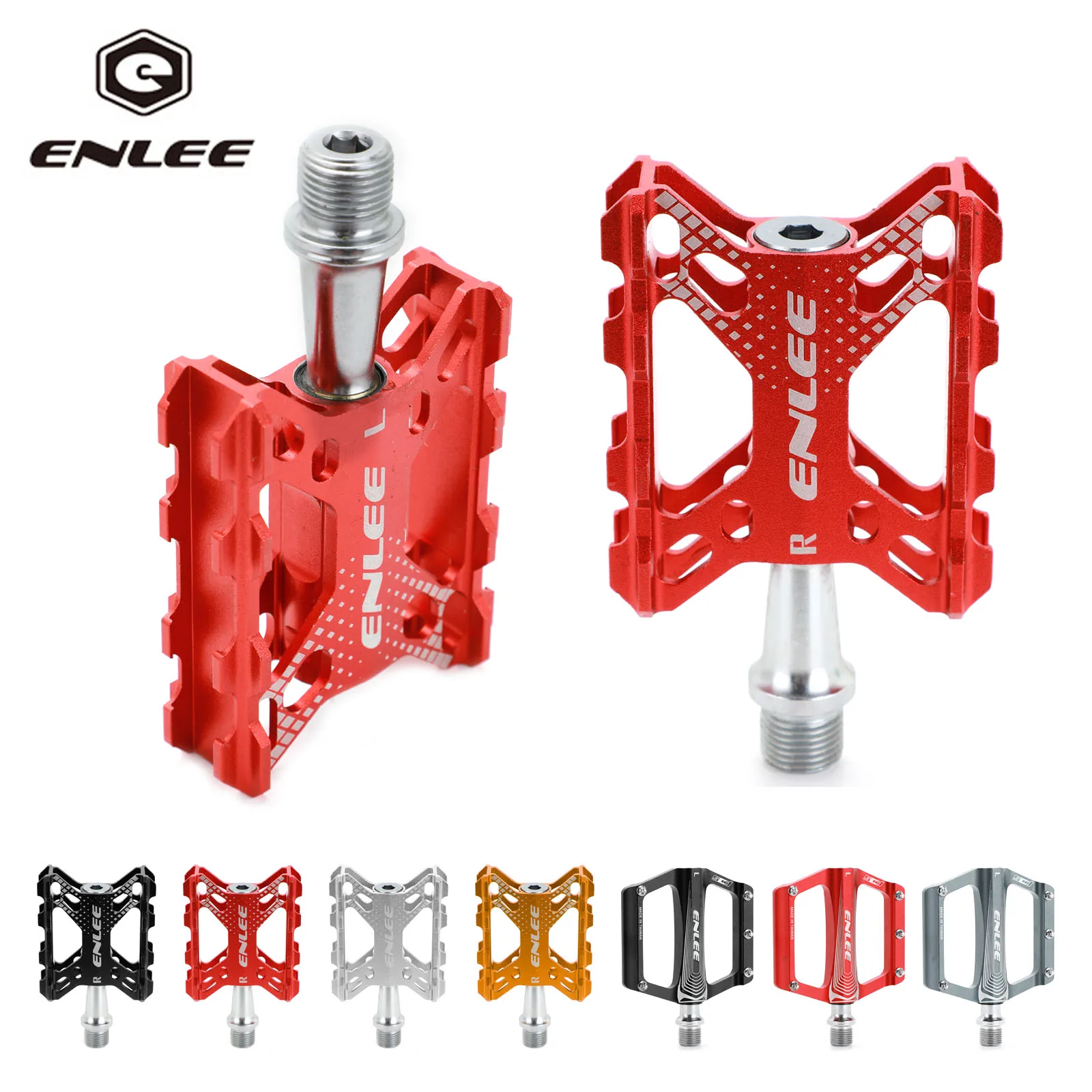 

ENLEE Bicycle Pedal Non-Slip Mountain Bike Pedal Sealed Bearings Road Bike Footboard Ultralight Wide Platform Pedal Cycling Part