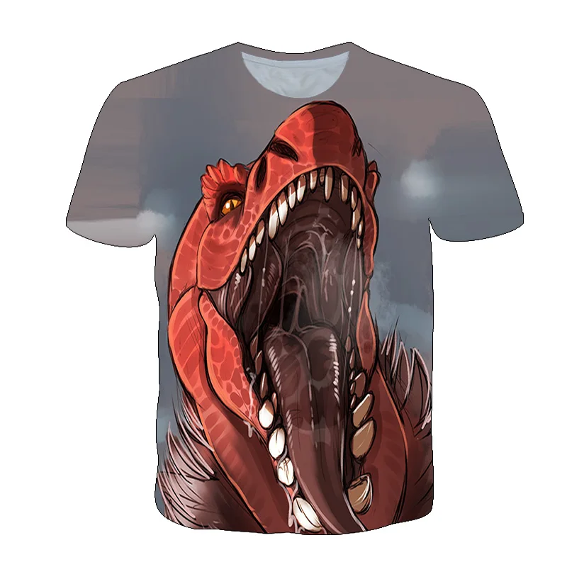 

Jurassic World t shirts For Boys Unisex Cool Dinosaur 3D Print T-shirts Girls Hiphop Tee Summer Tshirt Boy colorful Teen Clothes