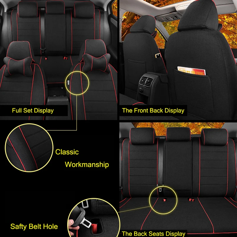 Чехлы на автомобильные сиденья AutoDecorun для Benz класса А льняное покрытие