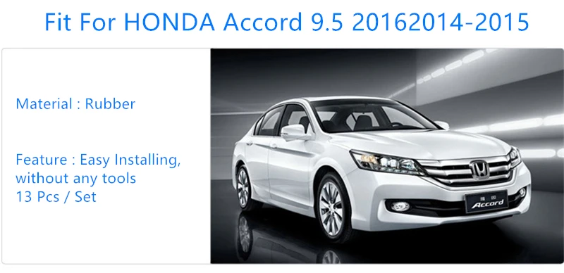 Дверной коврик для HONDA Accord 9 5 2016 Противоскользящий с отверстием ворот Coaster