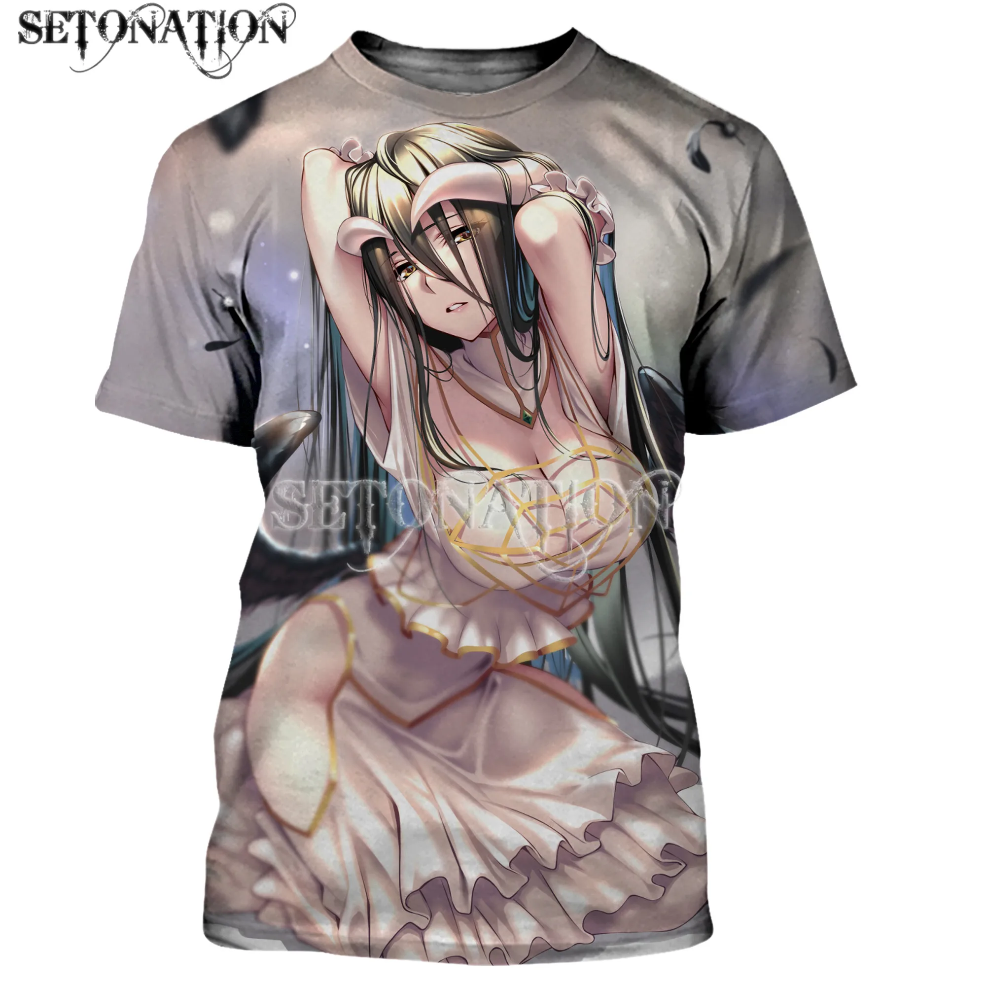 

Japan Anime Overlord men/women New fashion cool 3D printed t-shirts casual Harajuku style tshirt streetwear tops