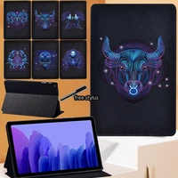 for samsung galaxy tab a7 10 4 2020 sm t500 sm t505 tablet case zodiac series printing pattern cover case free stylus
