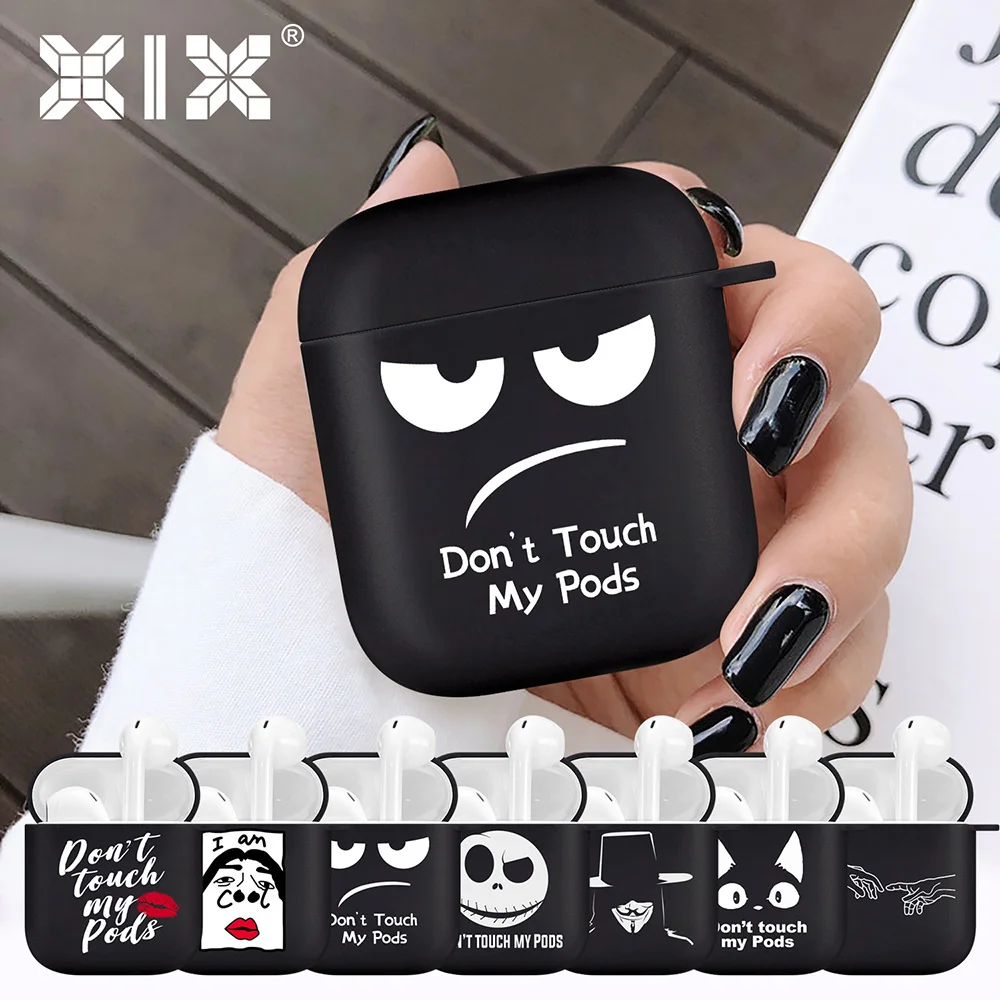 Силиконовый чехол для Airpods 1/2 черный мягкий защитный наушников Pro|Аксессуары