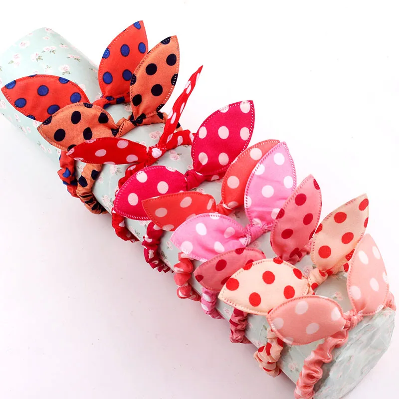 

Резинка для волос Женская эластичная в горошек, ручной работы