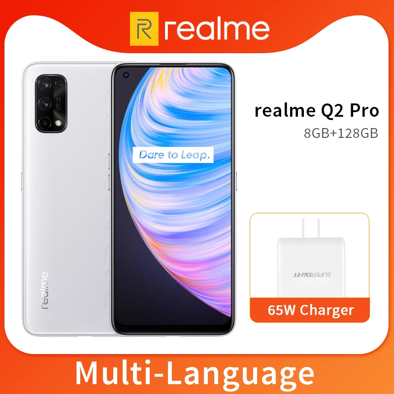 Realme Q2 Pro 5G 8GB 128GB Dimensity 800U Восьмиядерный мобильный телефон 6 4 ''полноэкранный