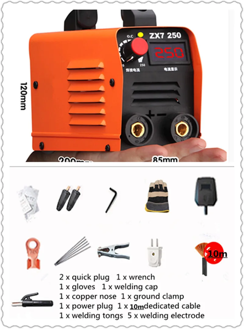 

RU Delivery For free 250A 220V Compact Mini MMA Welder Inverter ARC Welding Machine Stick Welder