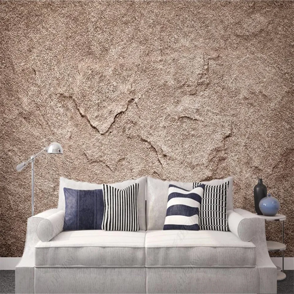 

Milofi custom 3D wallpaper mural rock texture rural wallpaper living room bedroom background wall decoration wallpaper