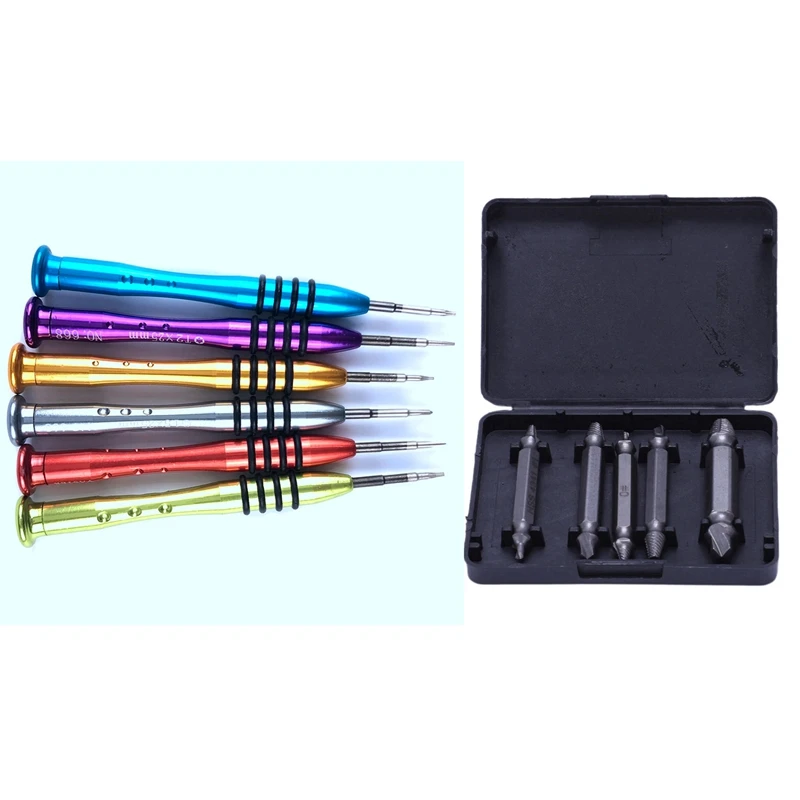 

5x Removal Screw, Easy to Remove HSS Screws Damaged By Stripping & 6x Screwdriver Set