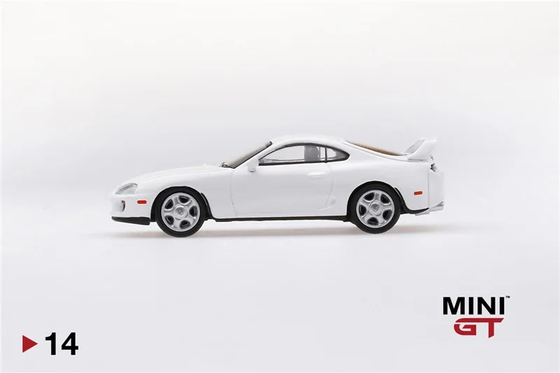 Мини GT 1: 64 Тойота Супра(JZA80) Супер белый литой модельный автомобиль
