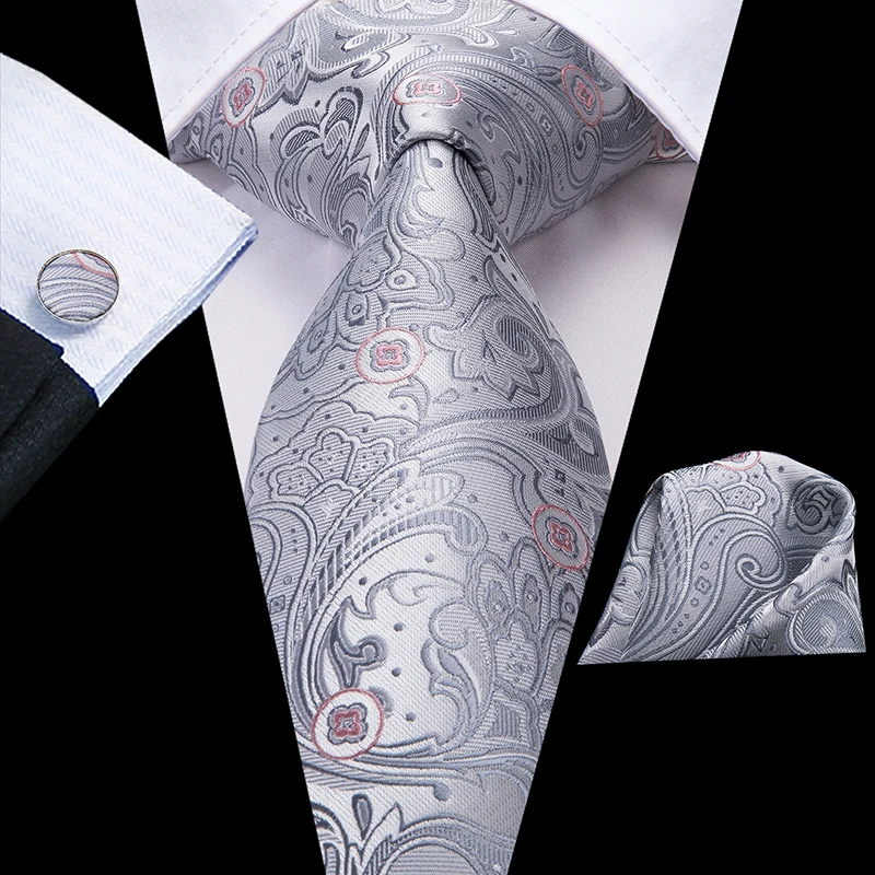 SN-3246 Hi-Tie, Новое поступление, Цветочные Галстуки для мужчин, черный шелковый галстук и карманный квадратный набор, мужские галстуки, модные галстуки Corbatas Para Hombre SN-3030 - Цвет: SN-3246