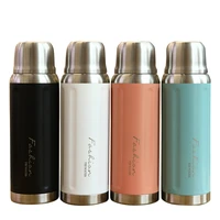 high quality stainless steel vacuum flask double wall hot insulation thermos casual design couple water bottle tea cup