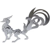steel warcraft 3d metal puzzle nine tails fox diy jigsaw model gift and toys for adults children