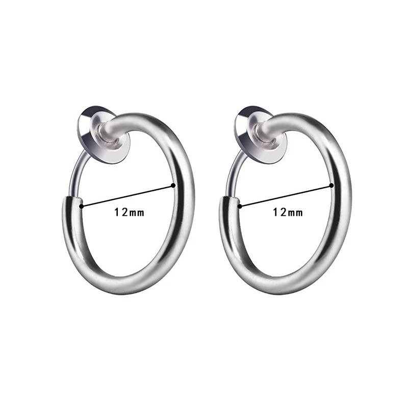 

Fake Nose Ring Spring Clip on Fake Lip Nose Helix Lobe Ear Rings Hoop Nose Rings