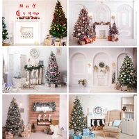 vinyl custom christmas day photography backdrops prop christmas tree fireplace photographic background cloth 21710chm 015
