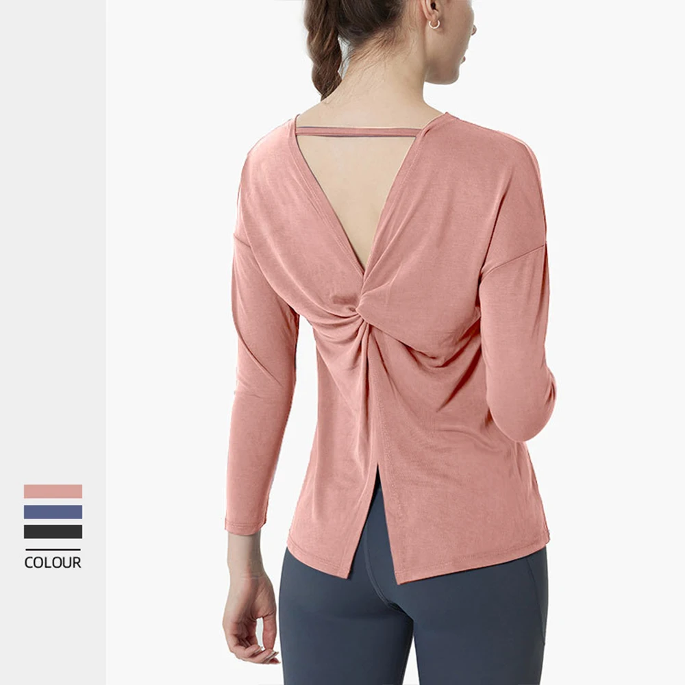 

Стильная свободная пикантная Повседневная рубашка с длинным рукавом и красивой спинкой европейские и американские спортивные одежда для б...