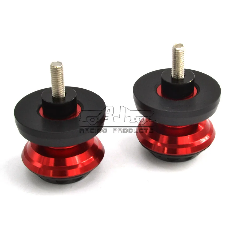 M8 Red Bobbins 6 мм M6 M8 10 мм маятник мотоцикл слайдерные катушки поворотный рычаг стенд бобины винты болты для Yamaha R3 R25 FZ8 YZFR1 R6 MT09 - Цвет: M8 Red Bobbins