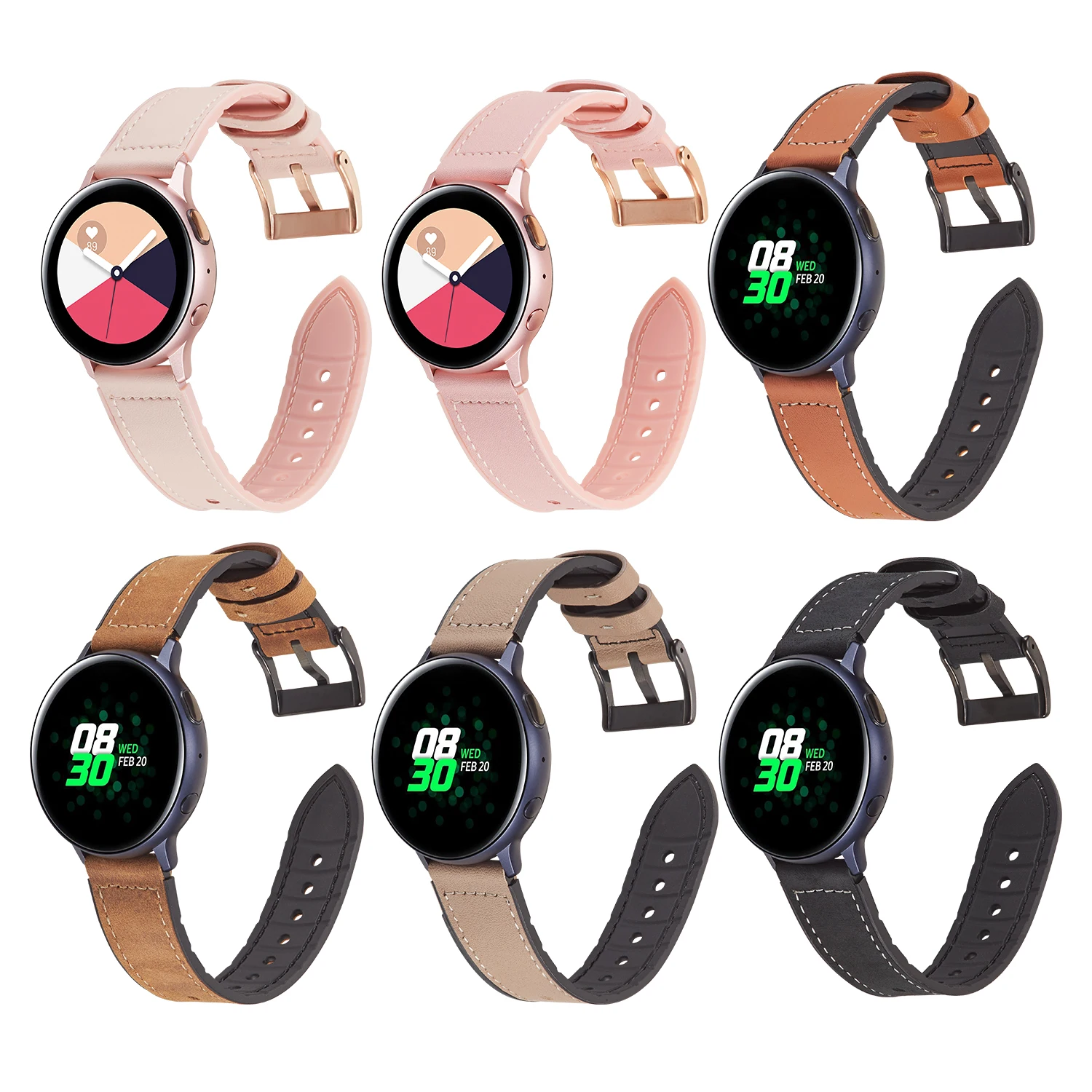 Ремешок из натуральной кожи для Samsung Galaxy active 2 40 мм 44 браслет наручных часов 42 Active