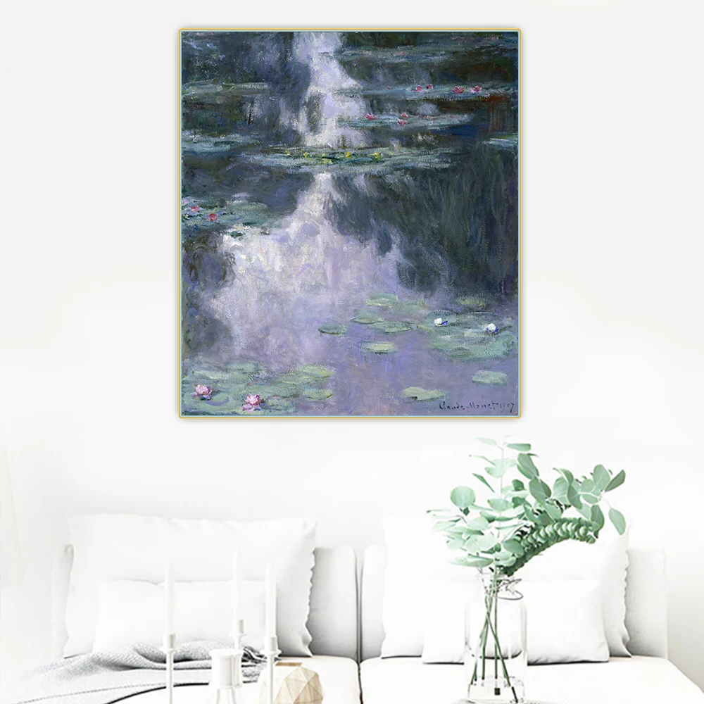 Цитон Клода монета Water Водяные лилии 1907 Canvas холст искусство Масляная живопись