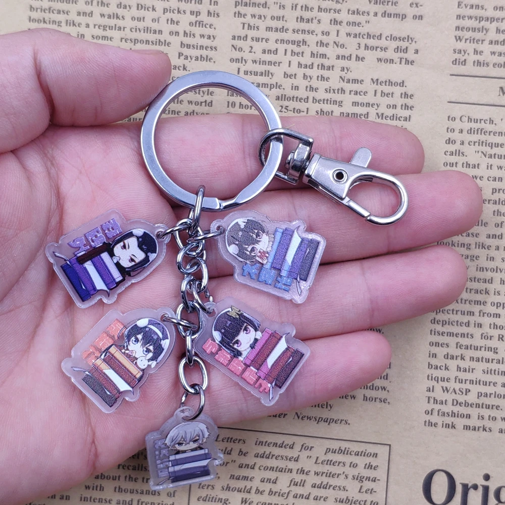 Акриловый брелок с подвеской в виде бродячих собак Bungo милый для сумки автомобиля