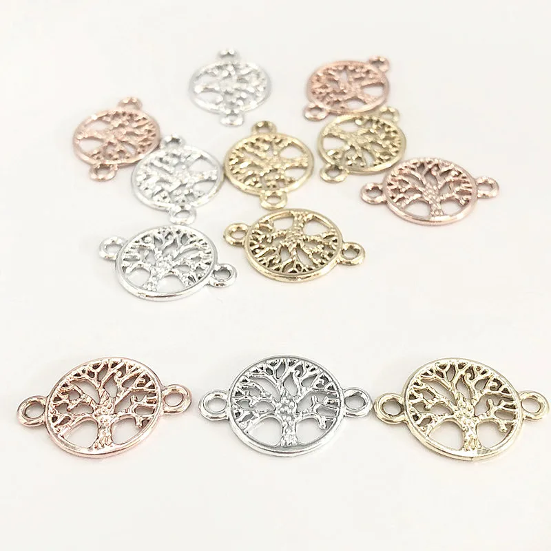 20 шт./лот Подвески с двумя отверстиями в виде растений веревка шнур цепи